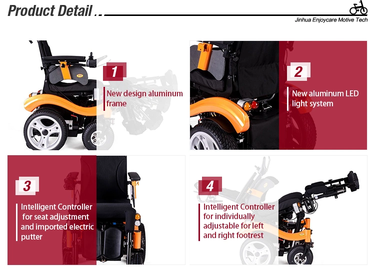 Aluminum Frame Electric Power Wheelchair for Sale