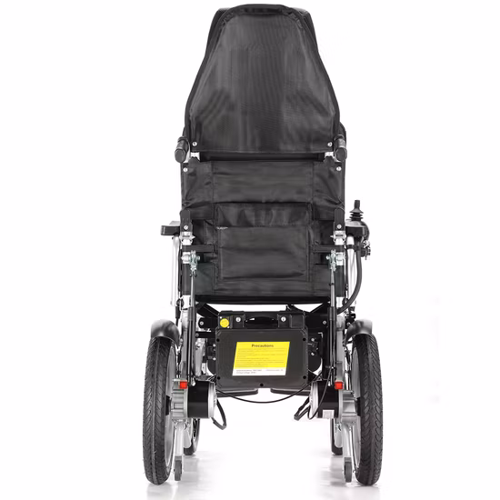 Silla de ruedas eléctrica reclinable, ligera, plegable y electrónica para personas con discapacidad