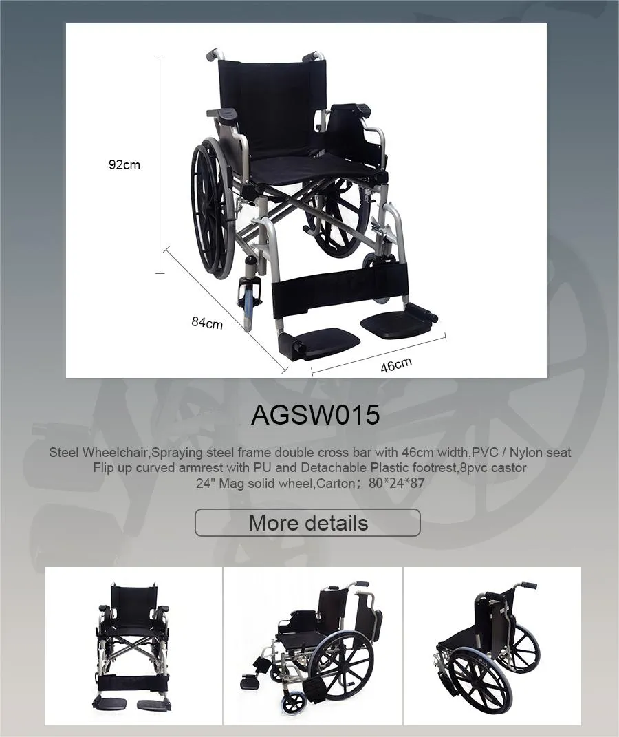Silla de ruedas plegable portátil, Manual de fábrica, con neumático sólido, para discapacitados, silla de ruedas, silla de ruedas Manual