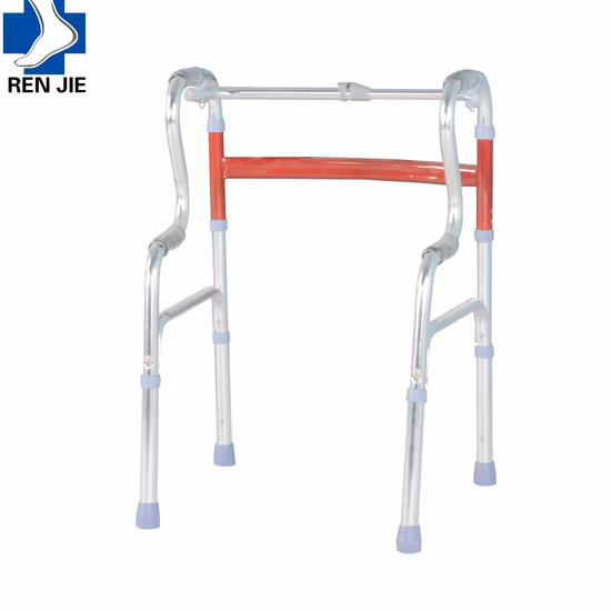 Ayuda para caminar de aluminio ajustable en altura para uso de personas mayores con certificación ISO Hotsale con ruedas opcionales
